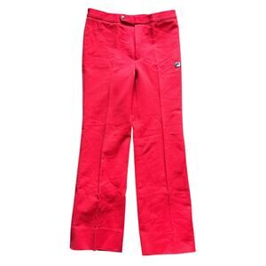 Vintage Italian 80s Fila Women's Red Ski Pants, Tailored - Size 31”